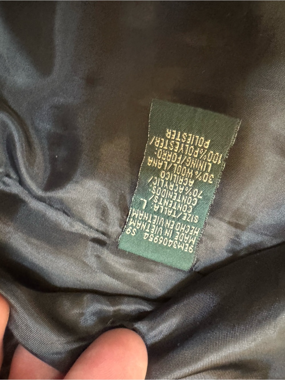 Harve Benard Plaid Cropped Jacket Green Brown 3/4 Sleeve Wool Blend Size L - Picture 9 of 9